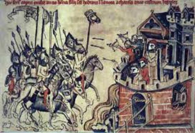 Mongol army kills and destroys