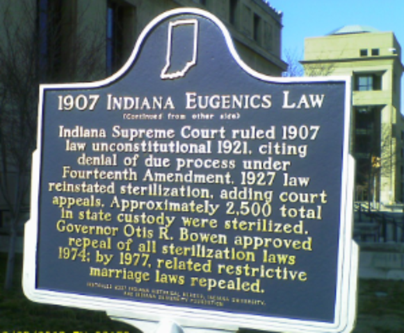 The Indiana Eugenics law