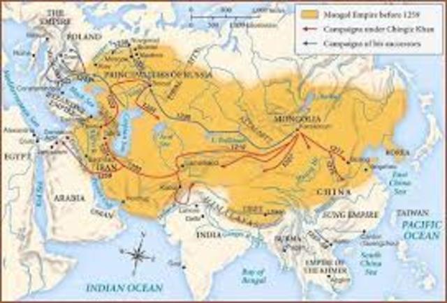 Kublai Khan rules Mongol Empire