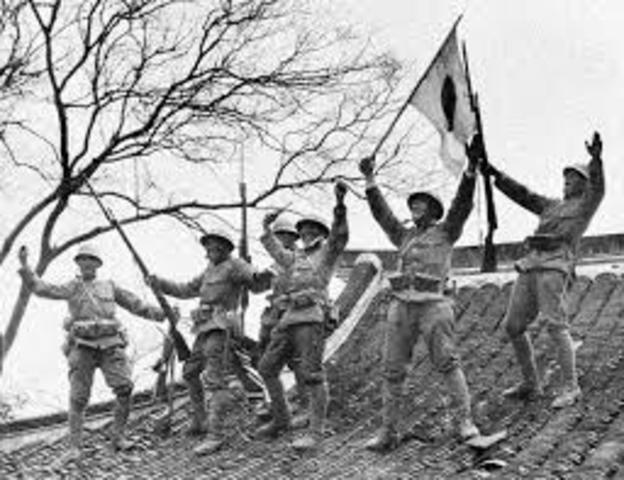 Japan invades China