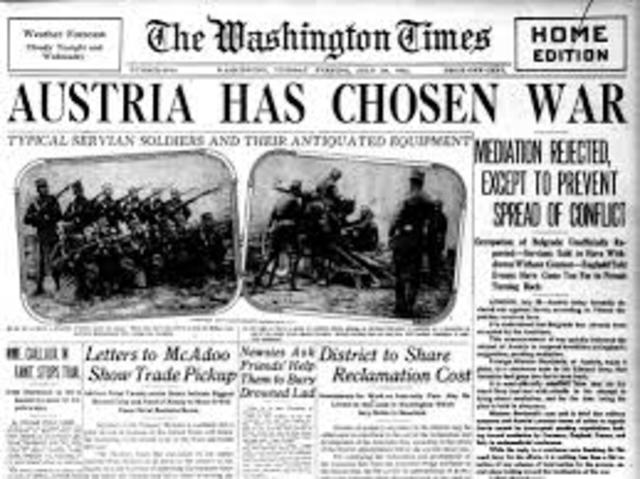Austria-Hungary declares war