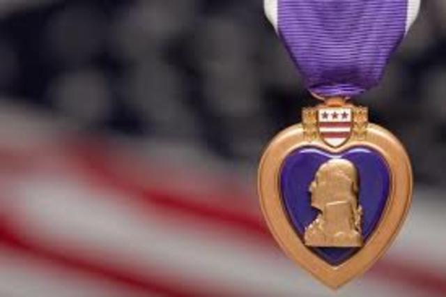 Laing also receives a purple heart