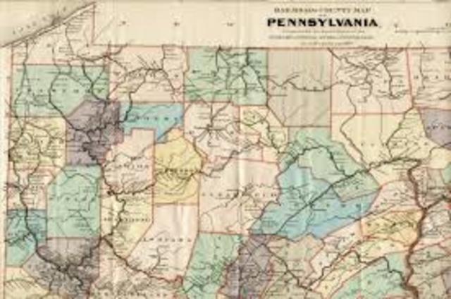 When Pennsylvania became a colony.