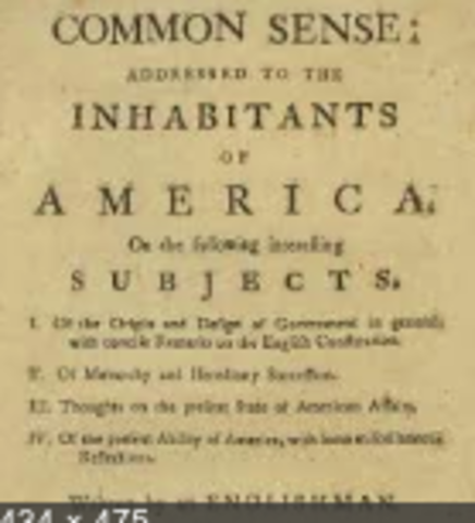"Common Sense" published by Thomas Paine