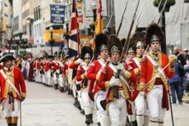 1,000's of redcoats in Boston