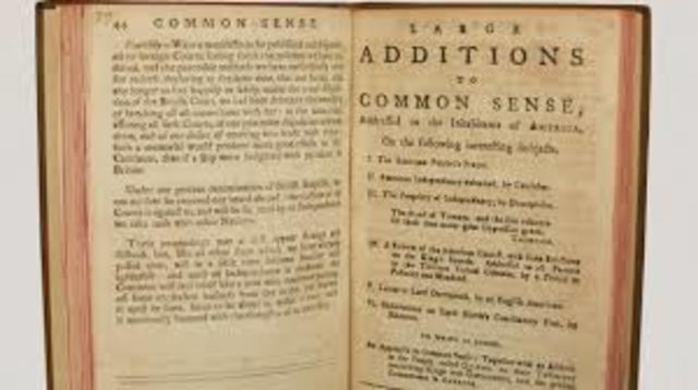 "Common sense" published by Thomas Paine