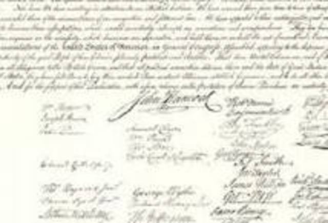 The Declaration of Independence is signed!