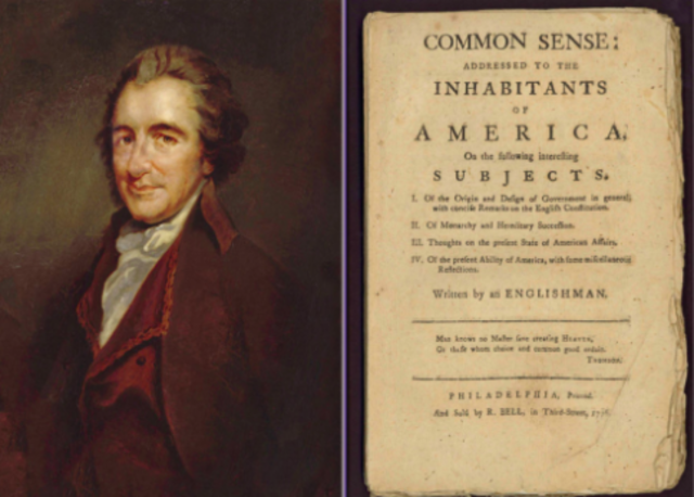 "Common sense" published by Thomas Paine