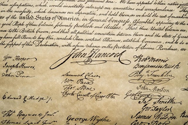 The Declaration of Independence is signed!