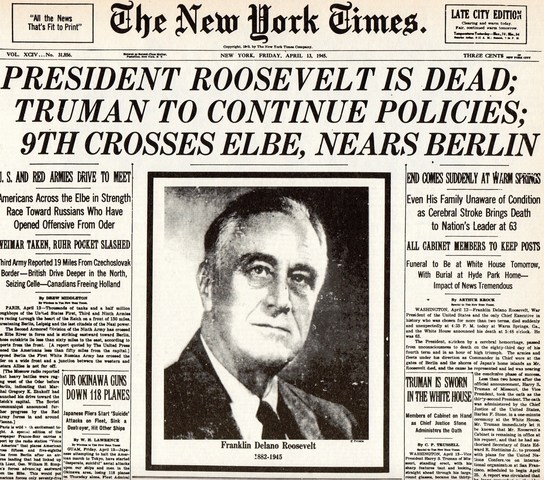 Death of Roosevelt