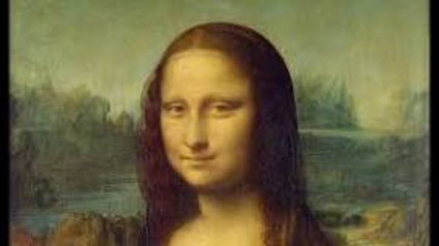 leonardo davincipaints the mona lisa