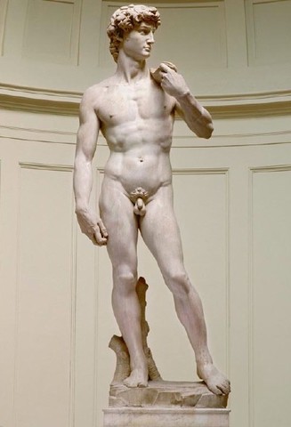 Michelangelo sculpts the David
