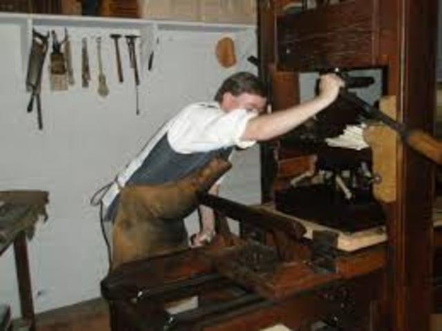 Connecticut Gazette of New Haven, the Colony's first newspaper, printed by James Parker at New Haven