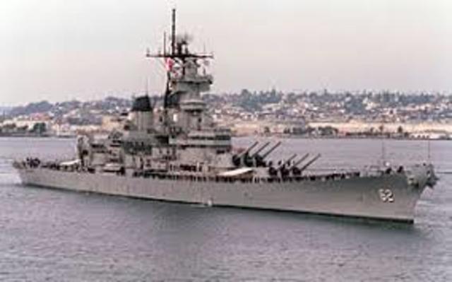 USS New Jersey Began Active Service