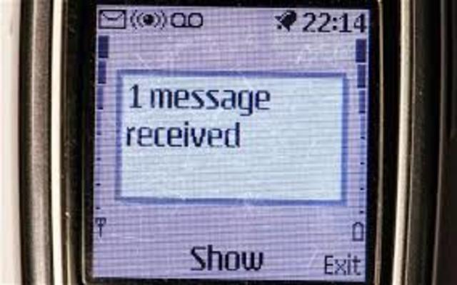 El primer mensaje de SMS