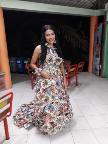 MY FIRST PARADE  OF RECYCLABLE COSTUME.