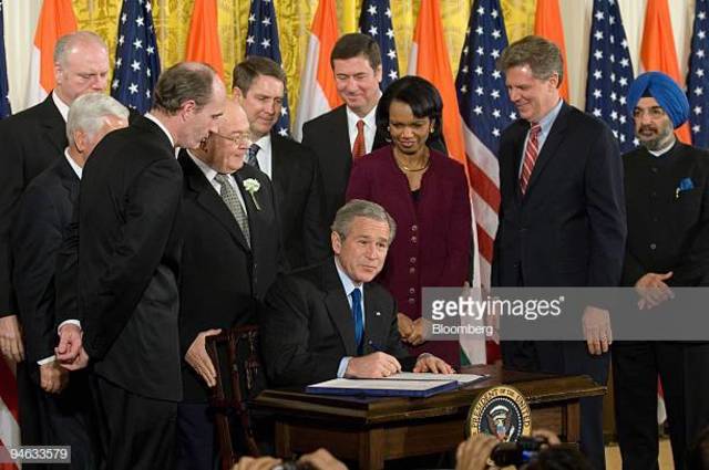 George W. Bush-peaceful atomic energy cooperation act year
