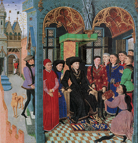 La corte y capilla de Felipe el Bueno.