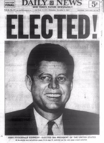 John F Kennedy elected