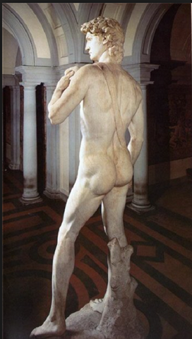 Michelangelo sculpts the David