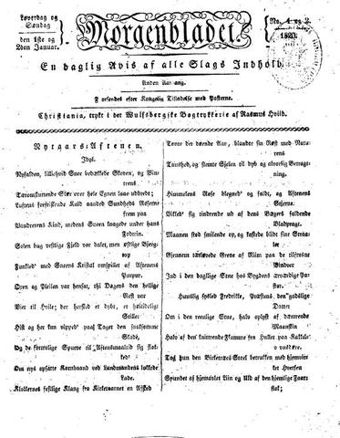 Morgenbladet; Norges fyrste dagsavis