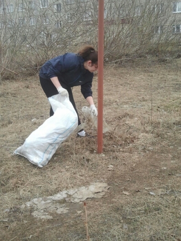 уборка территорий парка Победы