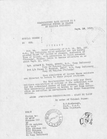 special orders no .235