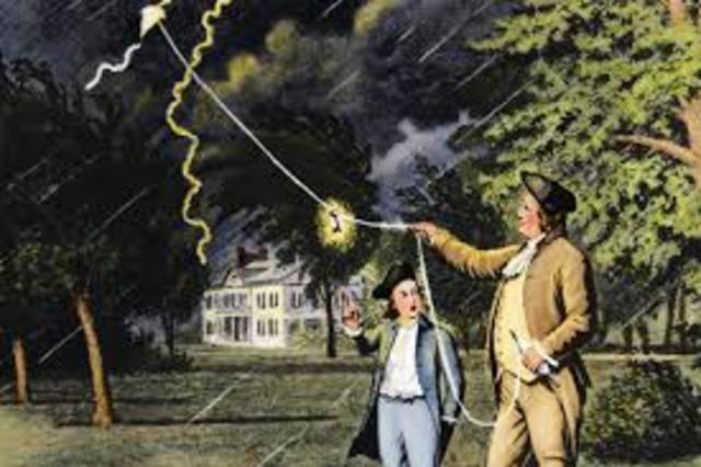 Benjamin Franklin discovers Electricity