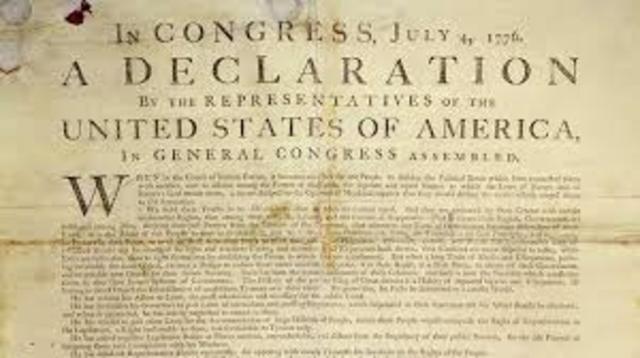 The declaration of Independence