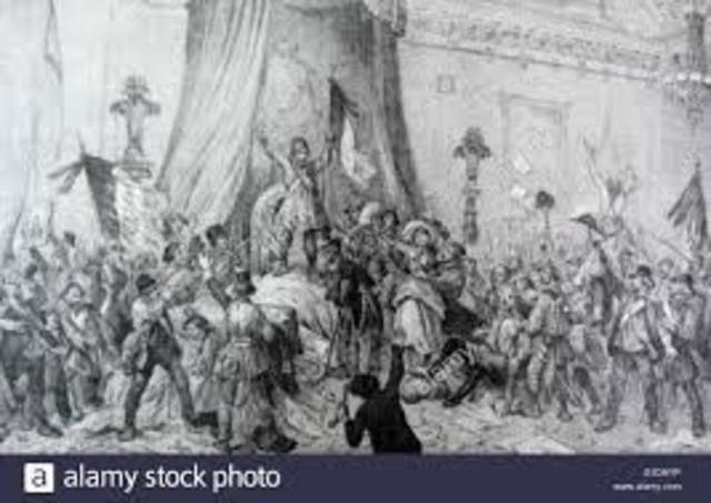 Outbreak of Paris mob