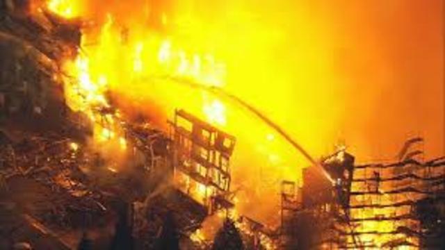 fire destroys state capitol