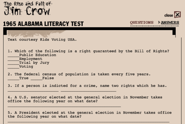 supreme court rules that literacy tests are constitutional