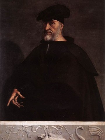 Sebastiano del Piombo,Ritratto di Andrea Doria,1526, olio su tavolaGenova, Palazzo del Principe