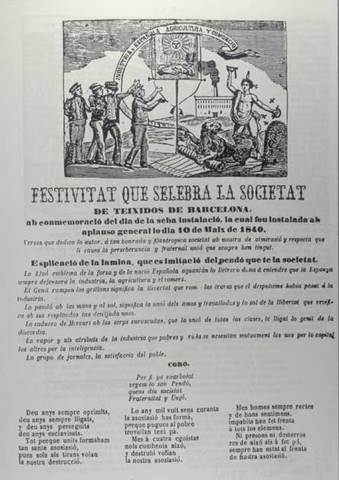 Es funda l'associació mútua d'obrers de la indústria cotonera