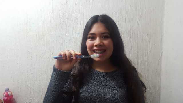 I brush my teeth again.