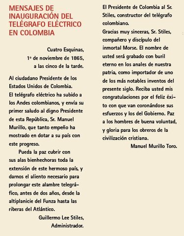 PRIMER TEXTO DEL TELÉGRAFO