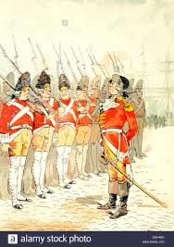1,000s of Redcoats in Boston