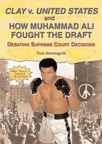 Boxer Muhammad Ali refuses military service