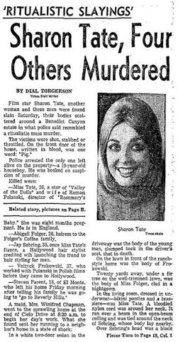 Manson Family murders Sharon Tate