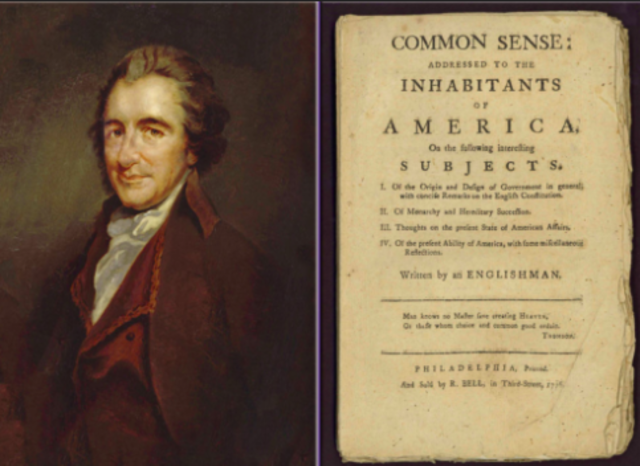"Common Sense" published by Thomas Paine