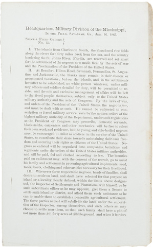 Special Field Order 15