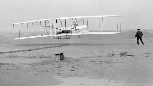 The first airplane.