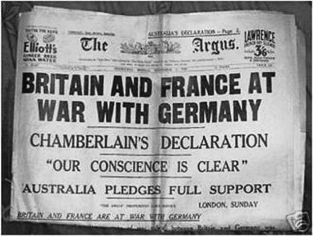 Britain & France Declare War on Germany
