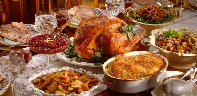 Thanksgiving celebration feast is held