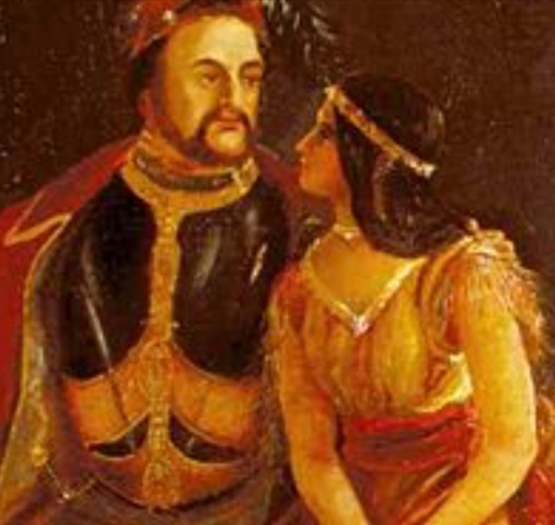 Pochahontas and John Rolfe get married