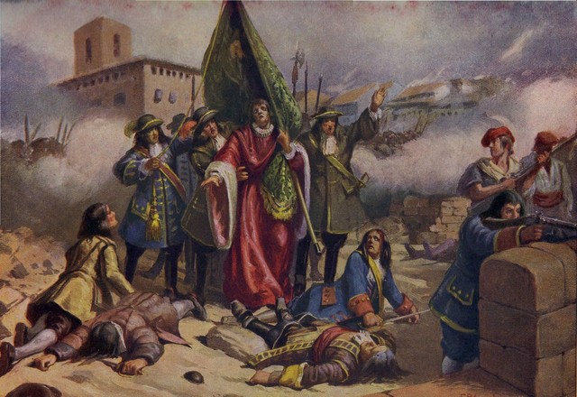 Cataluña se negó en las Cortes a entregar tributos.