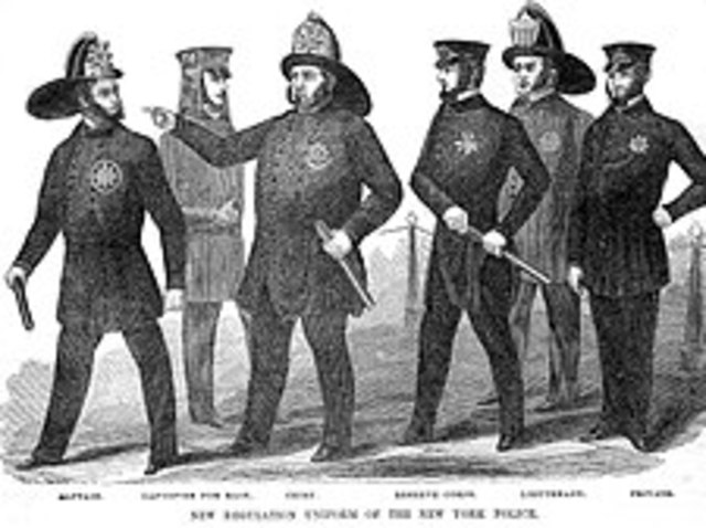 First Police Forces of Growing Cities
