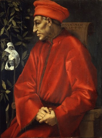 Pontormo, ritratto di Cosimo il Vecchio, 1519-20, Uffizi