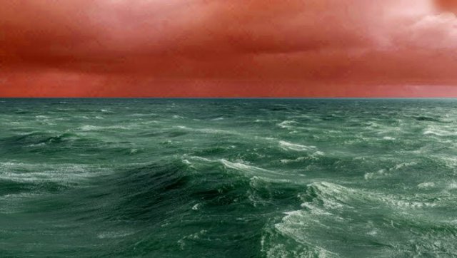 Un mar de color verd cobria la superfície Terrestre.