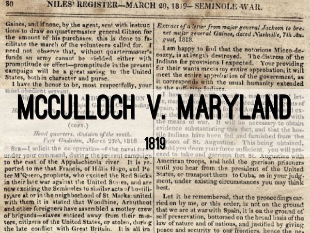 McCulloch v. Maryland (SCOTUS Case)